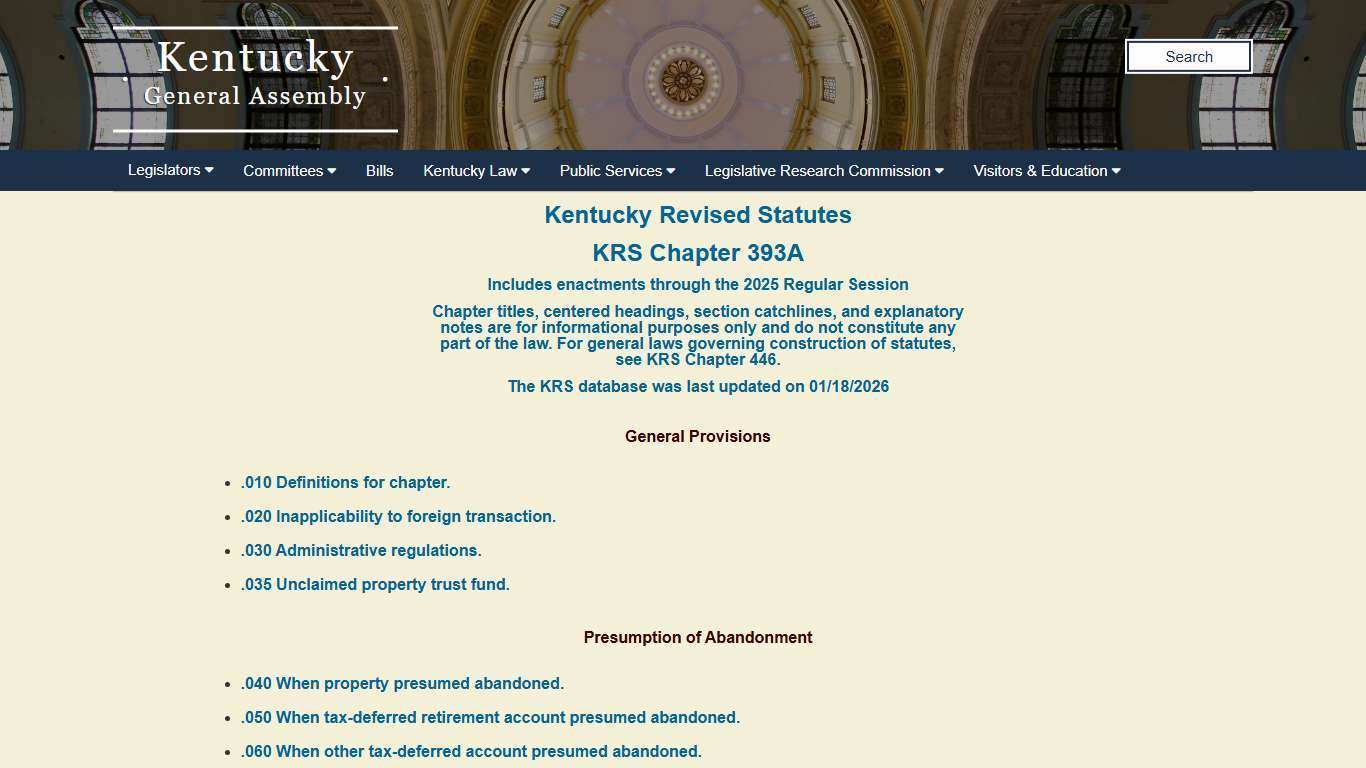 Kentucky Revised Statutes - Chapter 393A