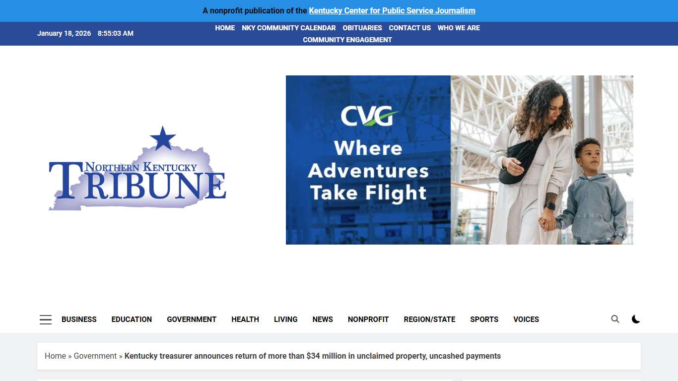 Kentucky treasurer announces return of more than $34 million in unclaimed property, uncashed payments - NKyTribune